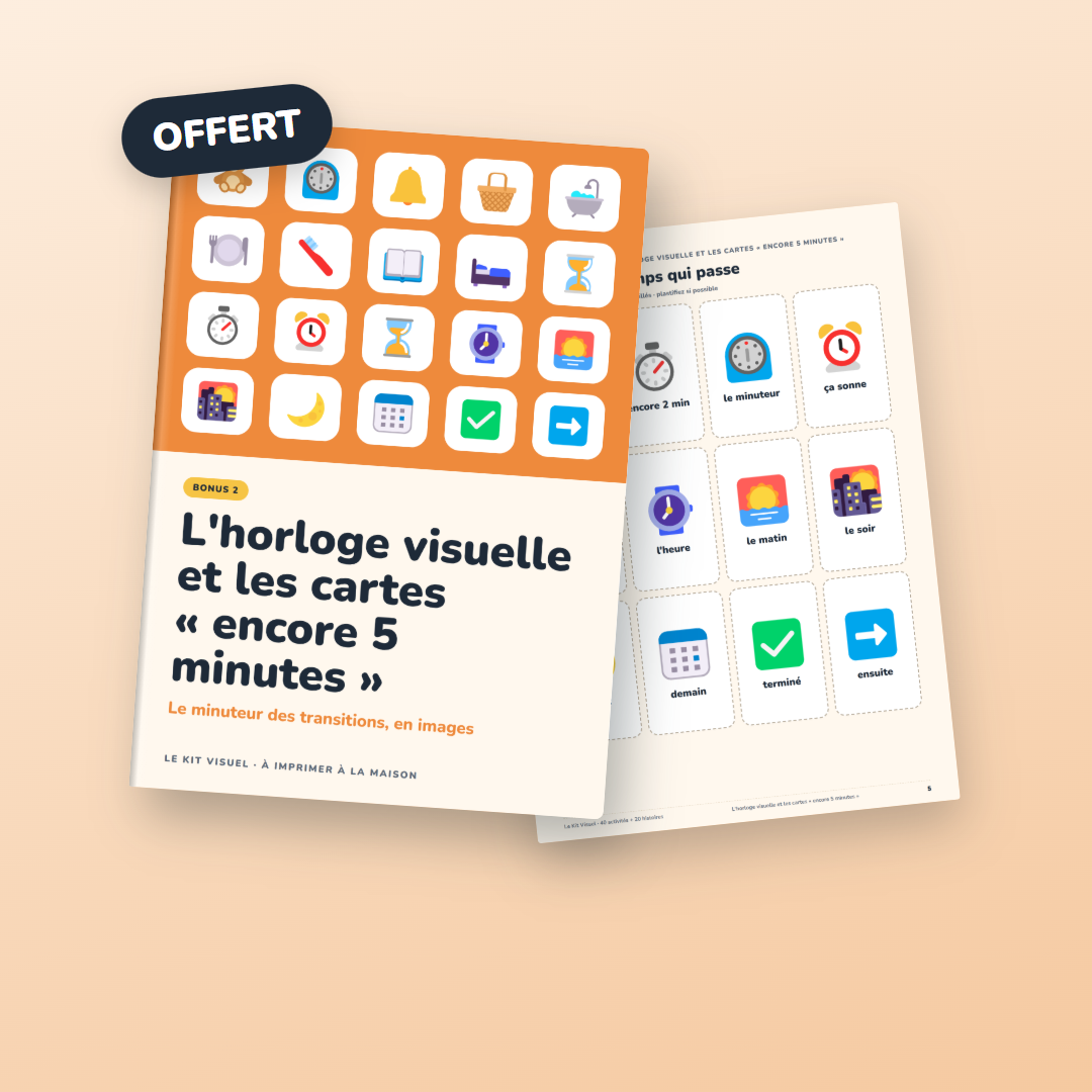 Bonus 2 : l’horloge visuelle et les cartes encore 5 minutes