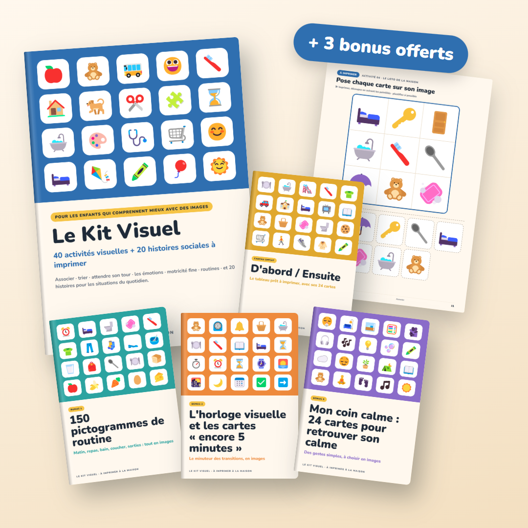 Le Kit Visuel : 40 activités visuelles et 20 histoires sociales à imprimer